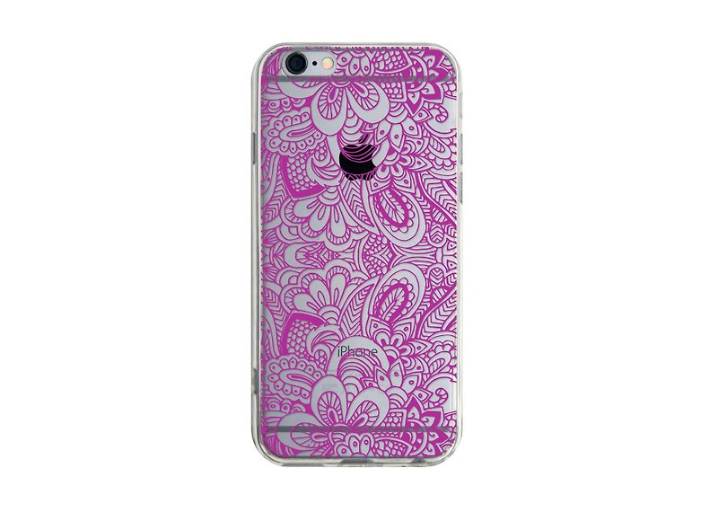 有层次的紫色花纹透明TPU电话壳iPhone三星华为Sony - 手机壳/手机套 - 塑料 