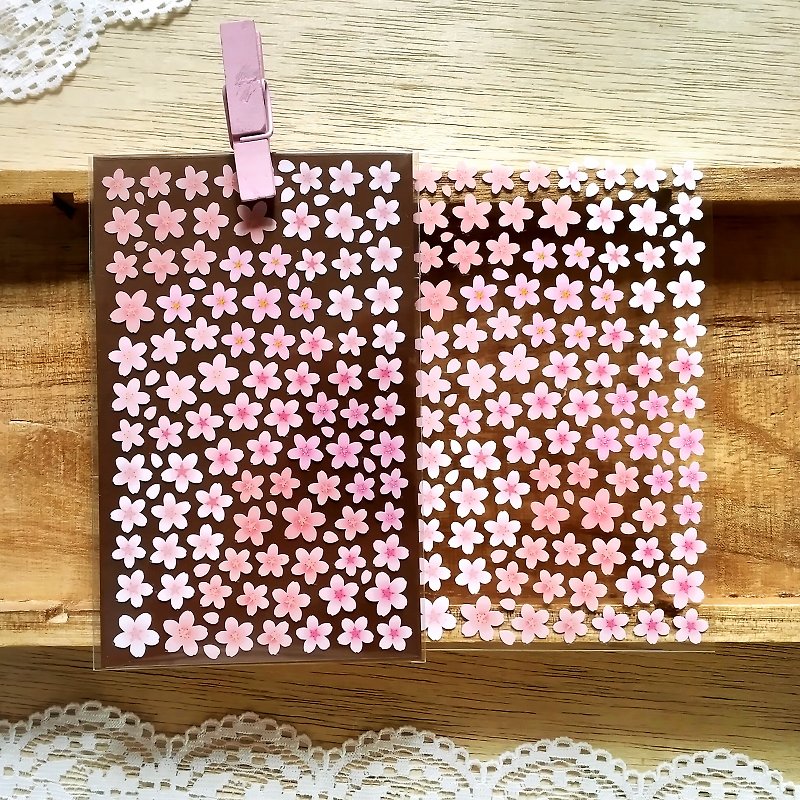杂锦樱花小贴纸 2张组 - 贴纸 - 防水材质 粉红色