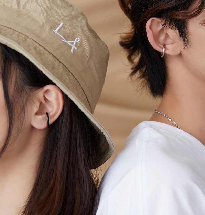 DISSOLVE设计师原创 无耳洞耳夾 男女同款钛钢 - 耳环/耳夹 - 其他金属 银色