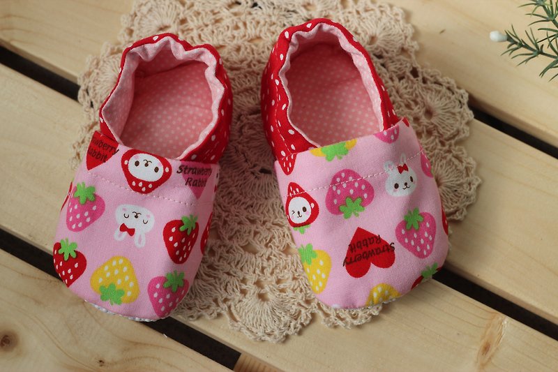草莓与小白兔 学步鞋 - 童装鞋 - 其他材质 红色