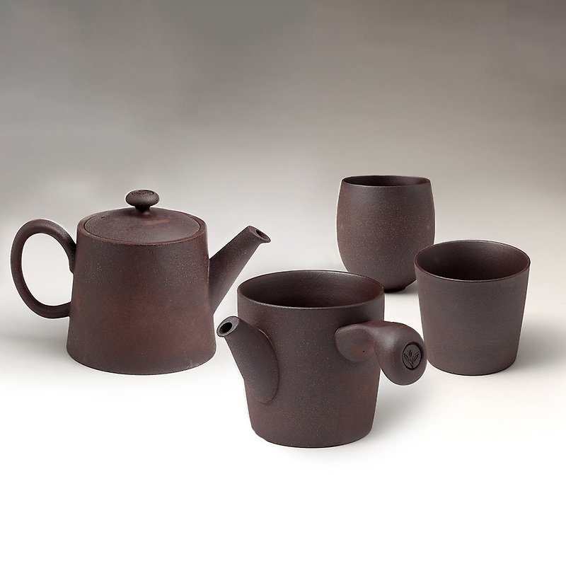 不二堂│岩矿原创茶具组 (1壶1海2杯) - 茶具/茶杯 - 陶 咖啡色
