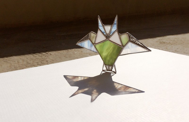 光折小灯-猫头鹰 灯饰 折纸 玻璃镶嵌 - 灯具/灯饰 - 玻璃 绿色
