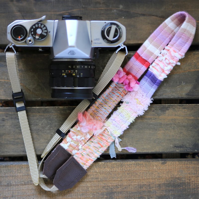 在庫あり/ヤーンのカメラストラップ#26/再販 - 相机背带/脚架 - 其他材质 粉红色