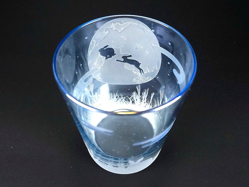 月見兎【勿忘草】 - 杯子 - 玻璃 蓝色