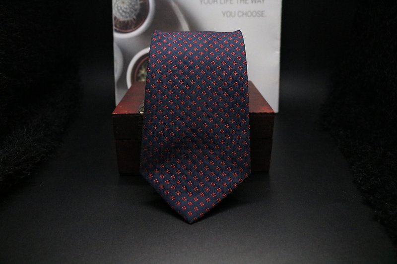 蓝色雅致繁星雅痞休闲领带/低调百搭色织necktie - 领带/领带夹 - 丝．绢 多色