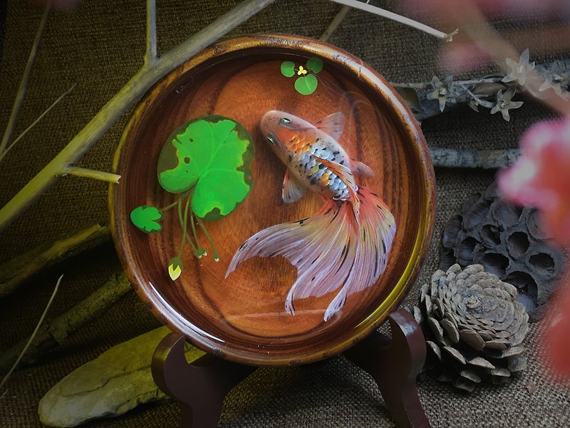 金玉满堂 3D金鱼手绘树脂画 永生鱼 私人订制 免费改色 - 摆饰 - 树脂 多色