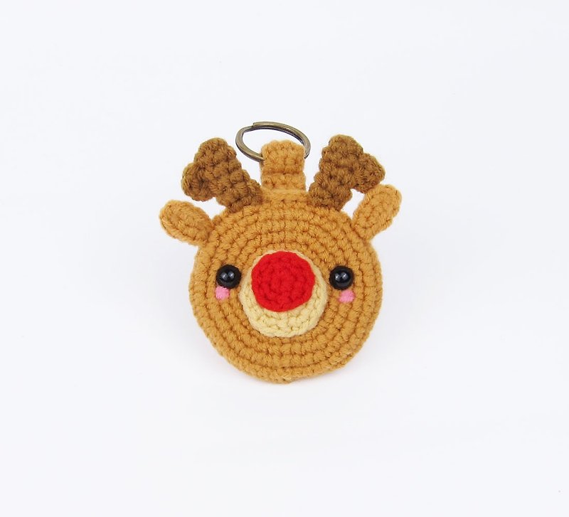 红鼻子麋鹿/收纳袋/GOGORO/圣诞节 - 钥匙链/钥匙包 - 其他人造纤维 咖啡色
