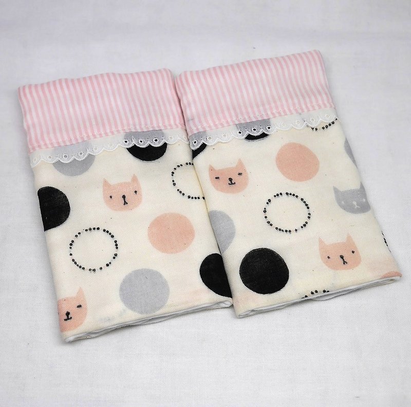 Japanese Handmade 8-layer-gauze droop sucking pads - 围嘴/口水巾 - 纸 粉红色