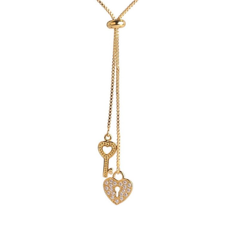 爱的心锁 - 项链 - 其他金属 金色