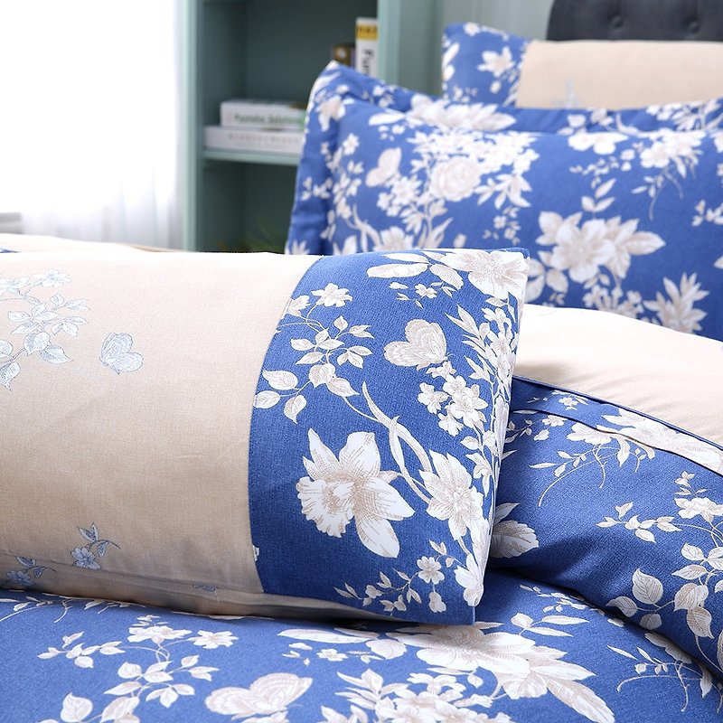 特大尺寸蓝之梦-天丝两用被床罩六件组【100%莱赛尔】帝王折 - 寝具 - 丝．绢 蓝色