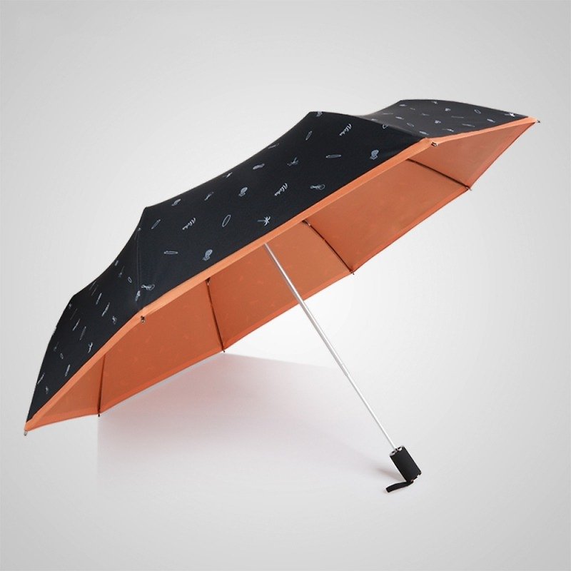 【德国kobold】抗UV夏威夷风情-超轻巧 遮阳防晒三折伞-橘色B - 雨伞/雨衣 - 其他材质 