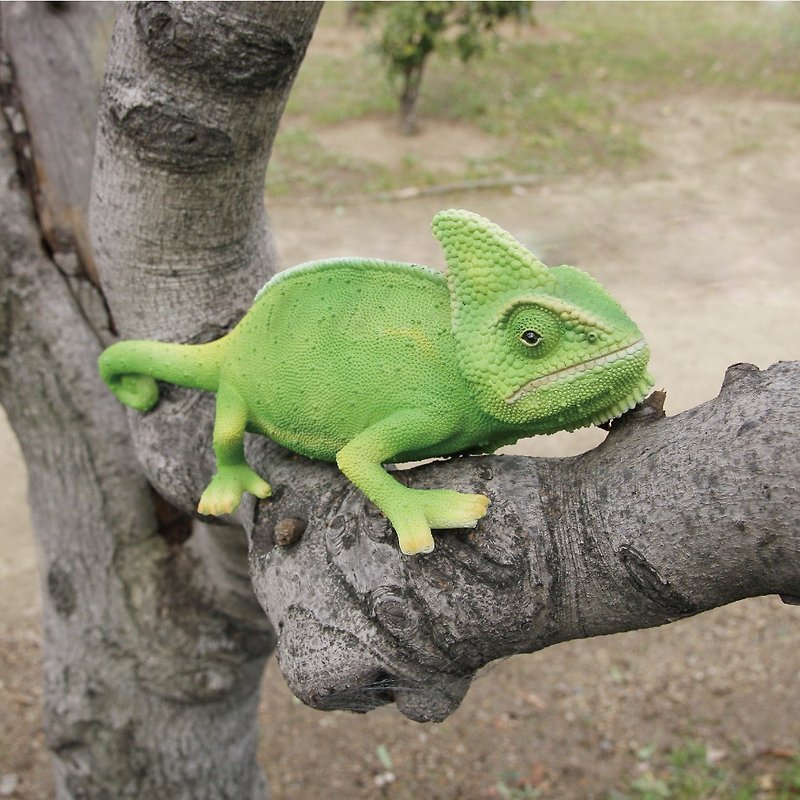 日本Magnets拟真动物系列 可爱爬虫类经典绿色变色龙造型存钱筒 - 其他 - 树脂 绿色