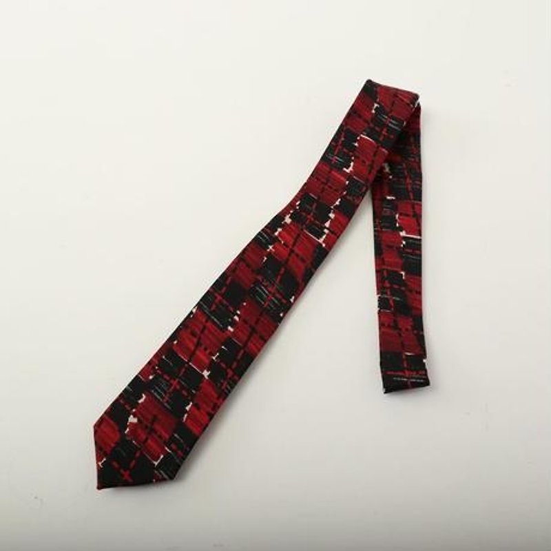 argyle tie - 领带/领带夹 - 聚酯纤维 红色