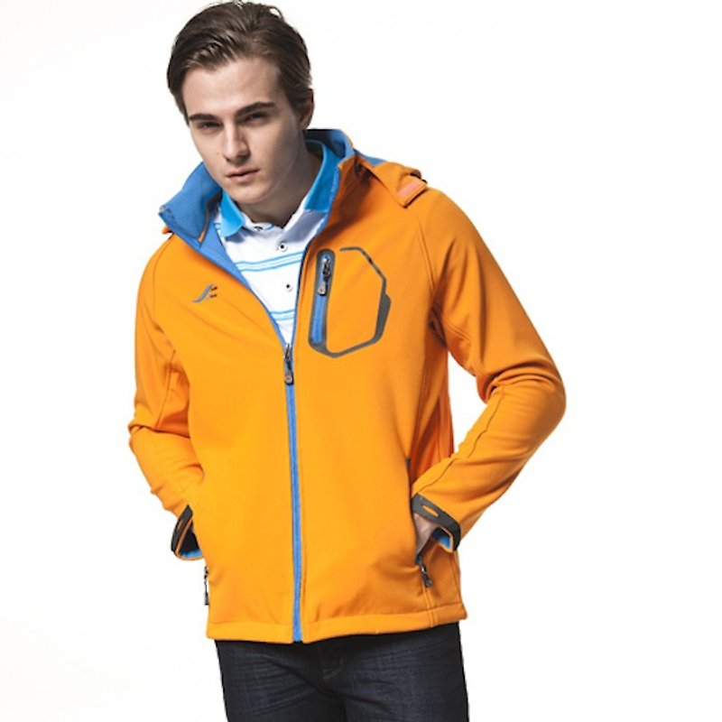 防泼水外套(橘) - 男装外套 - 聚酯纤维 橘色