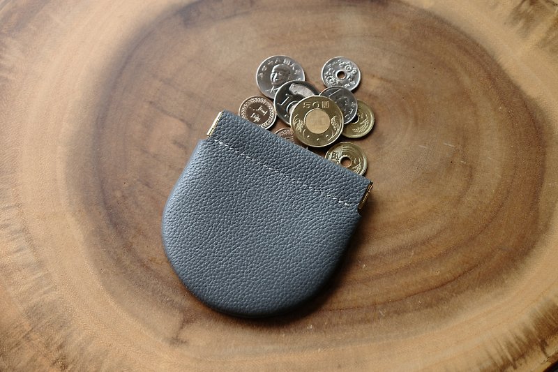 Arch leather coin purse (Grey)