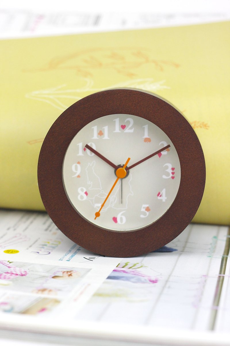 给爱丽丝 木框闹钟(咖啡框) - 时钟/闹钟 - 木头 