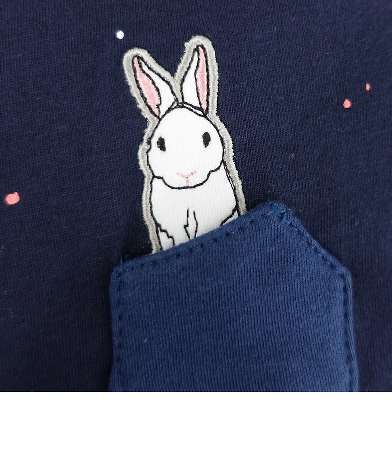 Urb.躲兔兔 / 口袋洋装 - 洋装/连衣裙 - 棉．麻 蓝色