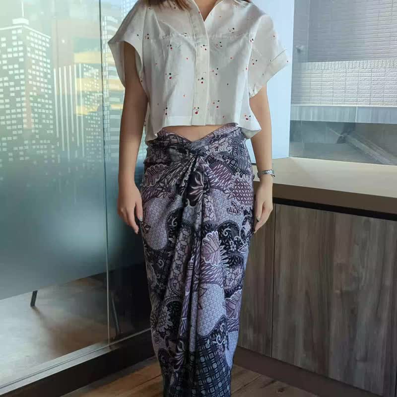 印尼蜡染休闲度假风娘惹衫裙 SADEVA 2 - 裙子 - 棉．麻 多色
