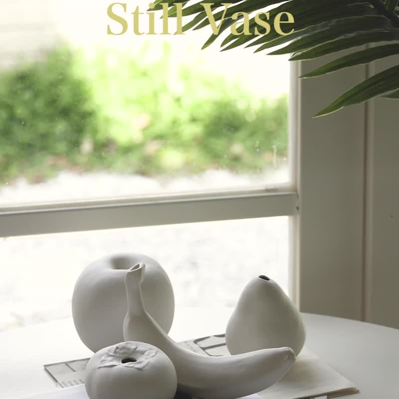 haoshi 良事设计 静物花器 - 甜柿 - 花瓶/陶器 - 瓷 白色