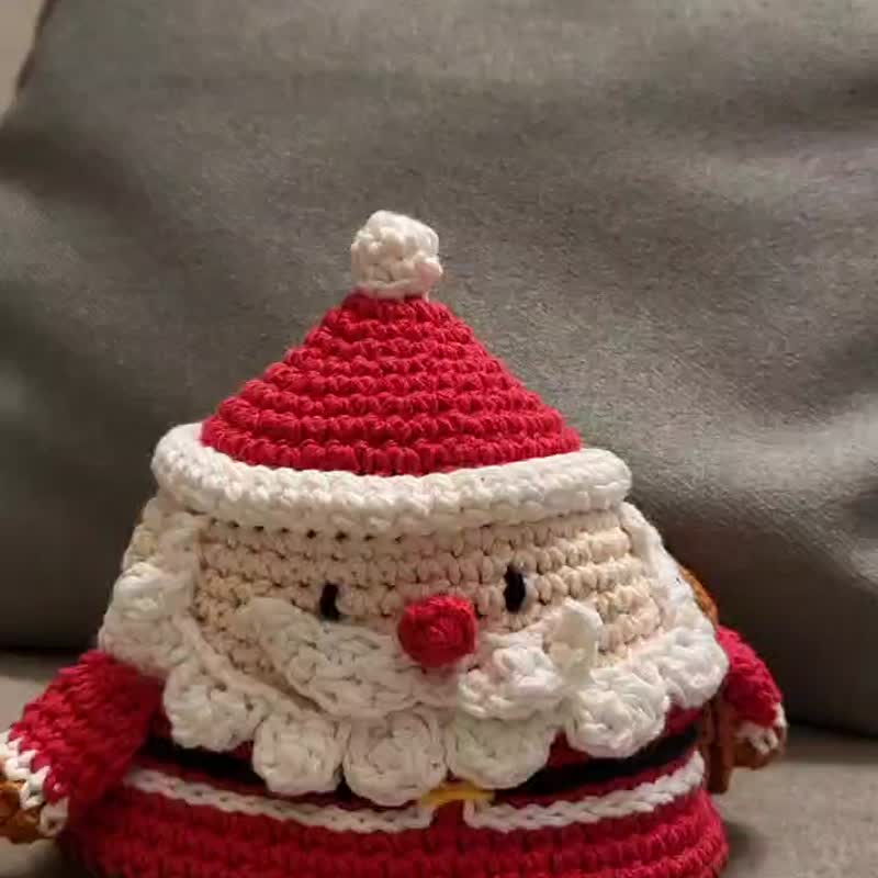 纯棉手工钩织双面翻转圣诞树或圣诞老人 - 摆饰 - 棉．麻 