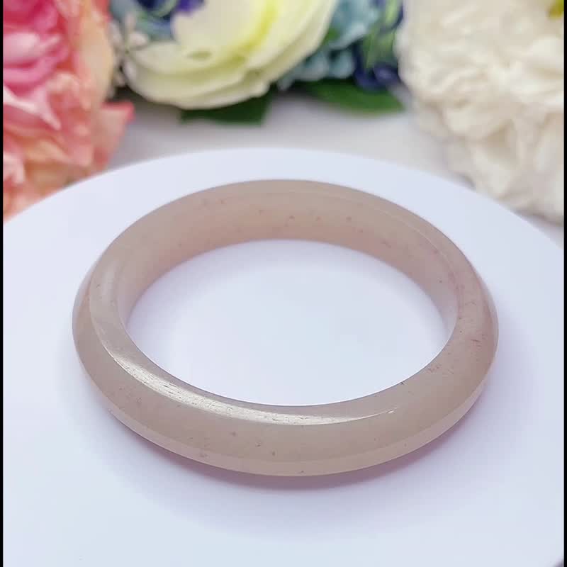 NO.32高冰润透紫玉61 MM 圈口 佘太翠玉镯 手环 手镯 六方镯 - 手链/手环 - 玉石 紫色