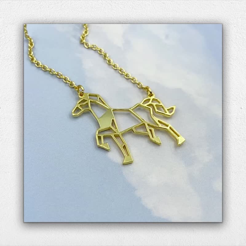 折纸风格项链 - 项链 - 铜/黄铜 金色