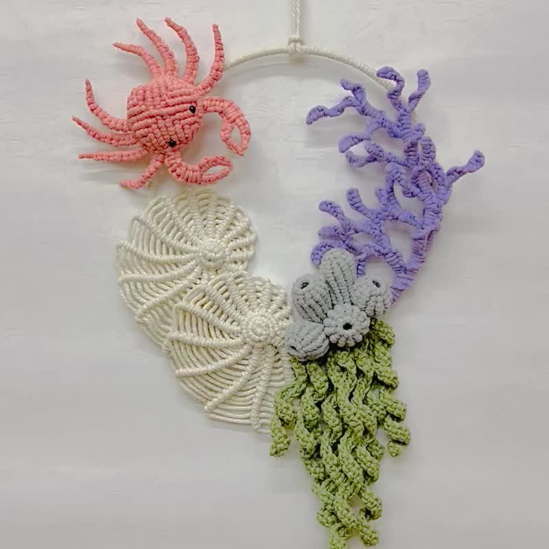 螃蟹与珊瑚编织挂饰 - 摆饰 - 棉．麻 多色