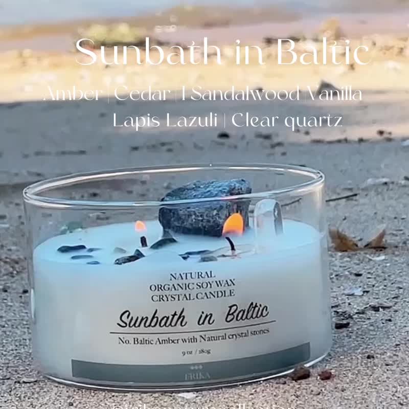 Sunbath in Baltic波罗的海日光浴100%天然有机大豆蜡香薰蜡烛附+ - 蜡烛/烛台 - 蜡 