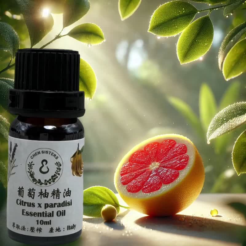 果香精油 葡萄柚精油 10/50ML 100%纯精油 单方精油 赠玫瑰扩香石 - 香薰/精油/线香 - 精油 白色