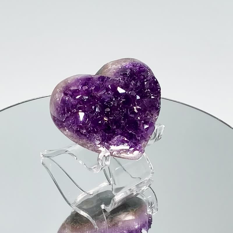 ESP 乌拉圭紫晶爱心 1010136  开运小物紫水晶 小资族轻松入手 - 摆饰 - 水晶 紫色