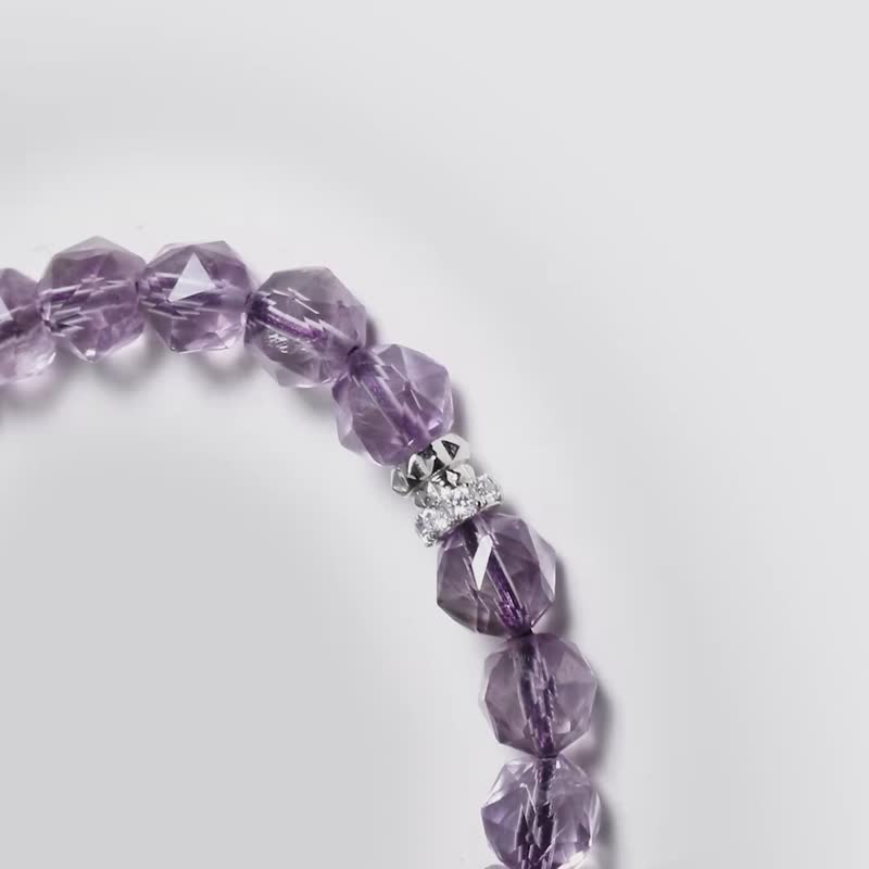 瑞典AWNL 紫水晶 刺梨蔷薇 女士手链 - 手链/手环 - 水晶 紫色