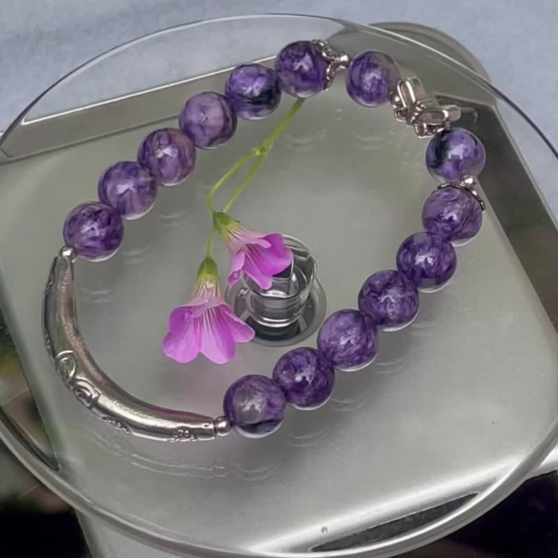 设计款紫龙晶纯银配件手环 - 手链/手环 - 水晶 紫色
