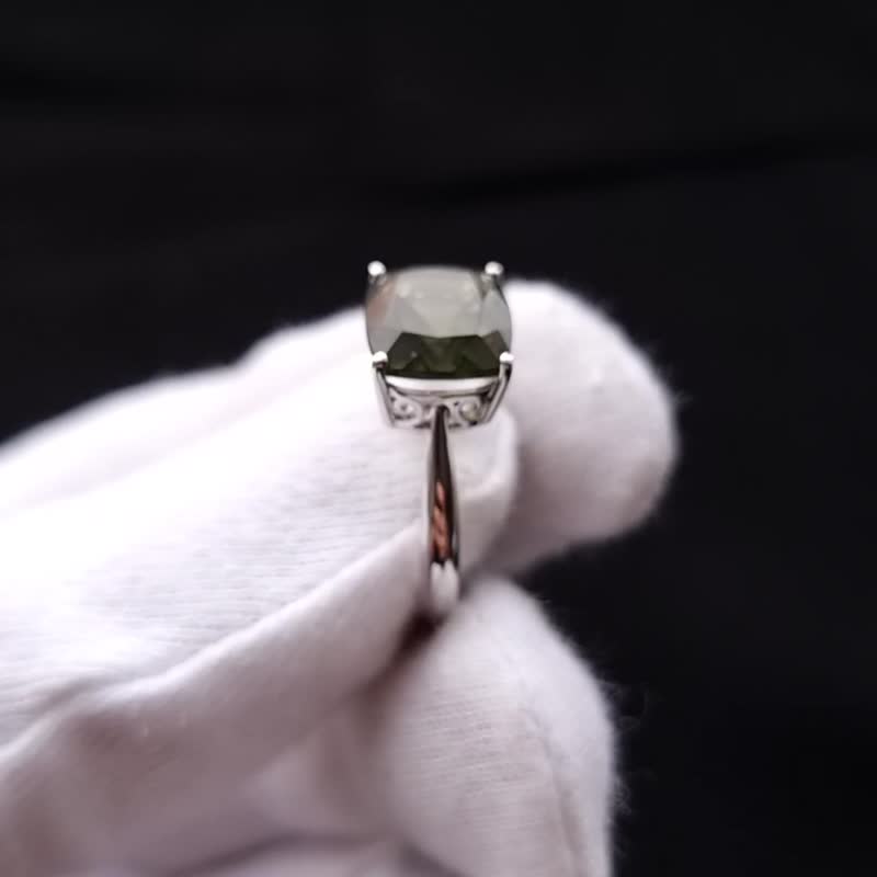 Moldavite Ring with Silver 925 - 戒指 - 银 