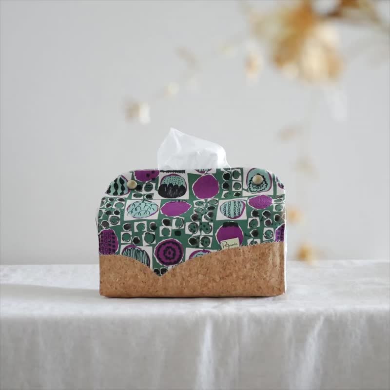 //和菓子。立体卫生纸套// - 纸巾盒 - 棉．麻 紫色