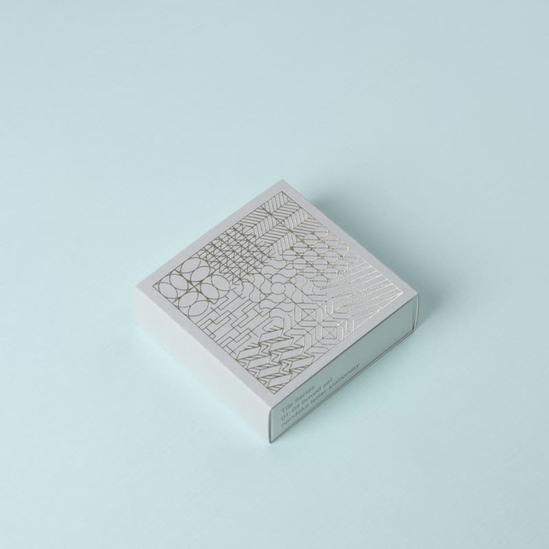 二つ折りメッセージカード　Tile Series: 01-09 Boxed Set - 卡片/明信片 - 纸 蓝色