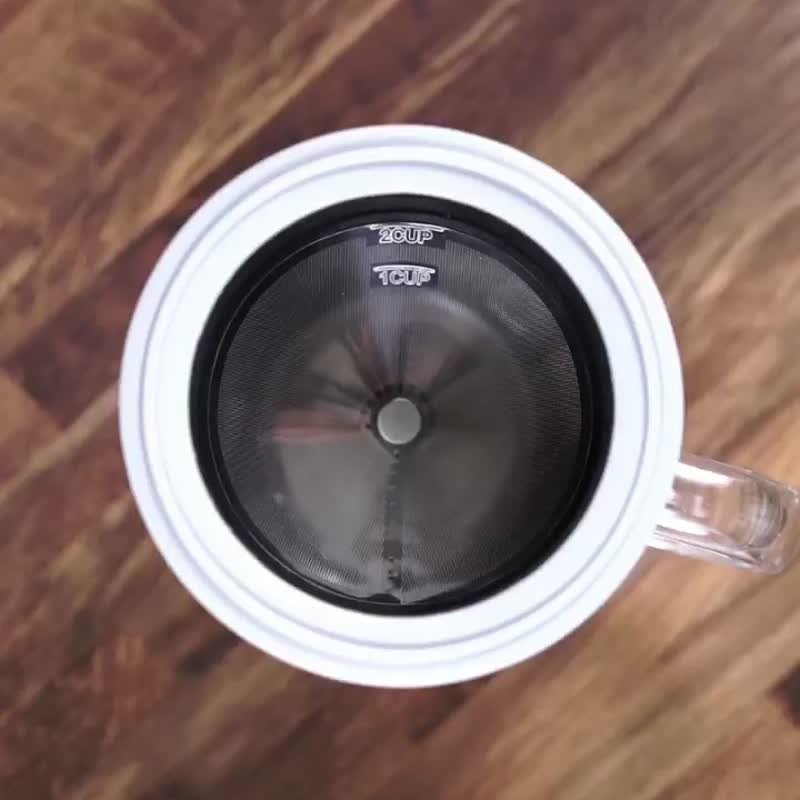 玻璃 咖啡壶/周边 多色 - 【无需滤纸】手冲咖啡杯 0.3mm滤网 环保礼物(加购陶瓷糖奶盅)