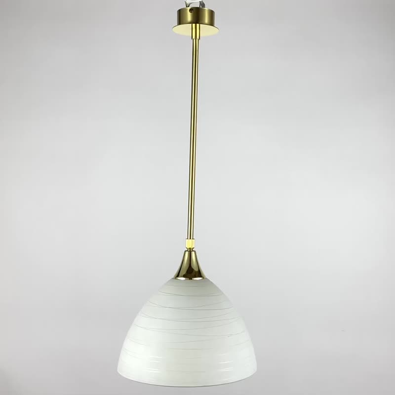長鍍金黃銅懸架上的設計師燈|德國枝形吊燈|珍本