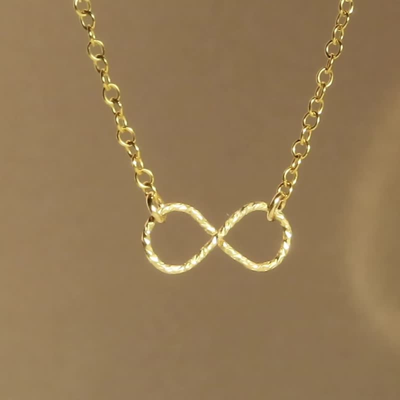无限 颈链/短项链 (14K包金) / Infinity Necklace (14KGF) - 项链 - 贵金属 金色