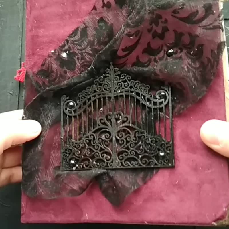Witch journal handmade Large magic junk journal Witchcraft diary spell book - 笔记本/手帐 - 纸 紫色