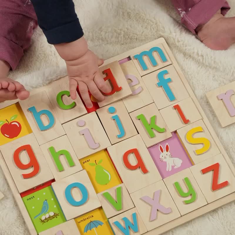 字母图片学习拼图 - 玩具/玩偶 - 木头 
